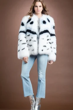 Best Multi-Color Fendi Fox Style Fur Jacket Women Fur Jackets