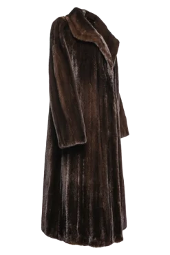 Sale Natural Mink Fur Coat - Wing Collar - Straight Sleeve Women Plus Size Furs|Fur Coats