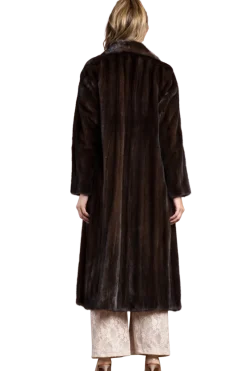 Sale Natural Mink Fur Coat - Wing Collar - Straight Sleeve Women Plus Size Furs|Fur Coats