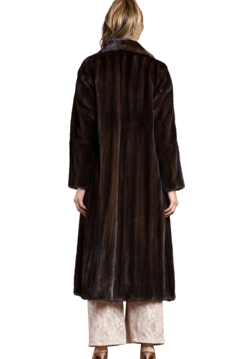 Sale Natural Mink Fur Coat - Wing Collar - Straight Sleeve Women Plus Size Furs|Fur Coats