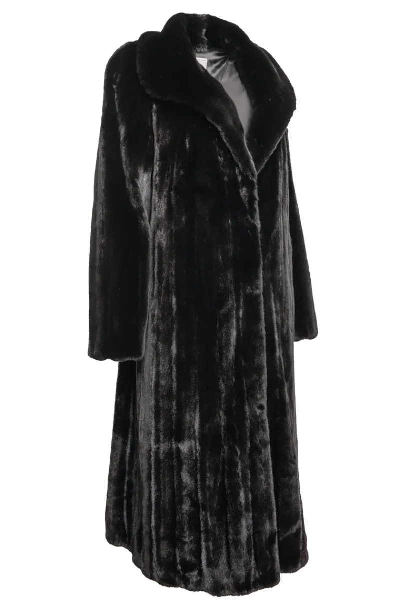 Sale Natural Mink Fur Coat - Wing Collar - Straight Sleeve Women Plus Size Furs|Fur Coats