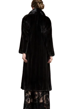 Sale Natural Mink Fur Coat - Wing Collar - Straight Sleeve Women Plus Size Furs|Fur Coats