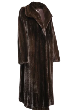 Sale Natural Mink Fur Coat - Wing Collar - Straight Sleeve Women Plus Size Furs|Fur Coats