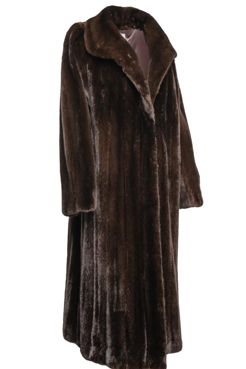 Sale Natural Mink Fur Coat - Wing Collar - Straight Sleeve Women Plus Size Furs|Fur Coats