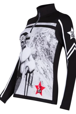 Clearance Paradiso Knitted Half Zip First Layer Sweater Women Ski Layers