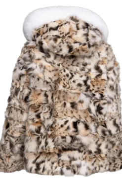 Clearance Patchwork American Lynx & Fox Fur Parka Women Lynx|Fur Jackets