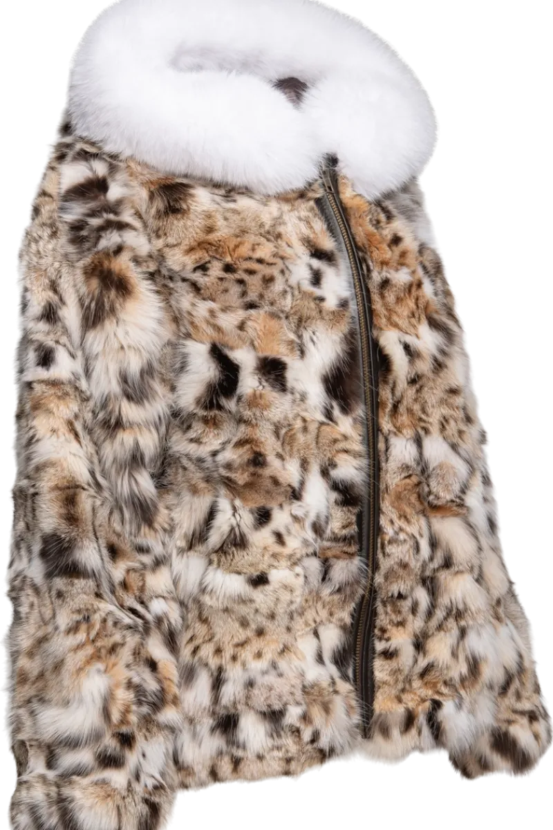 Clearance Patchwork American Lynx & Fox Fur Parka Women Lynx|Fur Jackets