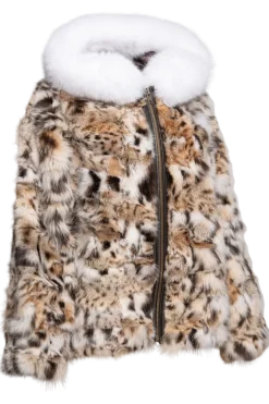 Clearance Patchwork American Lynx & Fox Fur Parka Women Lynx|Fur Jackets