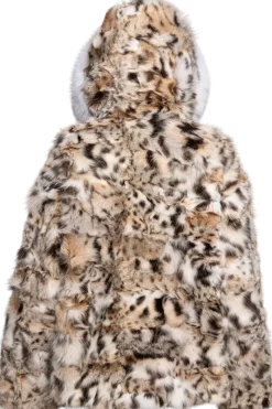 Clearance Patchwork American Lynx & Fox Fur Parka Women Lynx|Fur Jackets