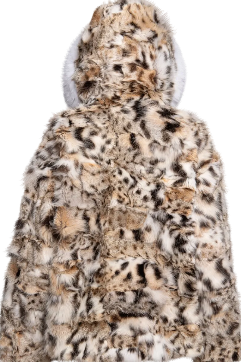Clearance Patchwork American Lynx & Fox Fur Parka Women Lynx|Fur Jackets