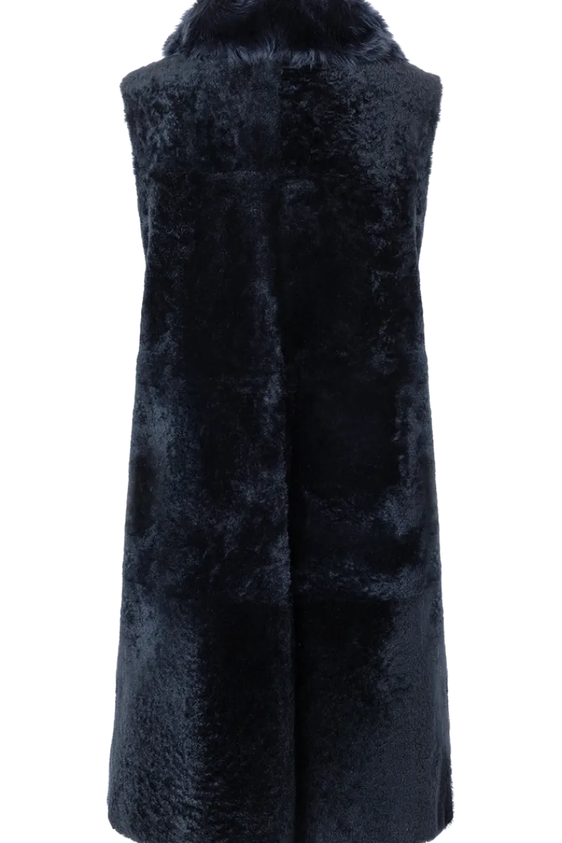 Sale Pepita Reversible Leather & Shearling Vest Women Lamb