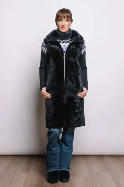 Sale Pepita Reversible Leather & Shearling Vest Women Lamb