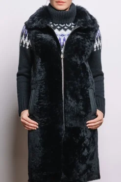 Sale Pepita Reversible Leather & Shearling Vest Women Lamb