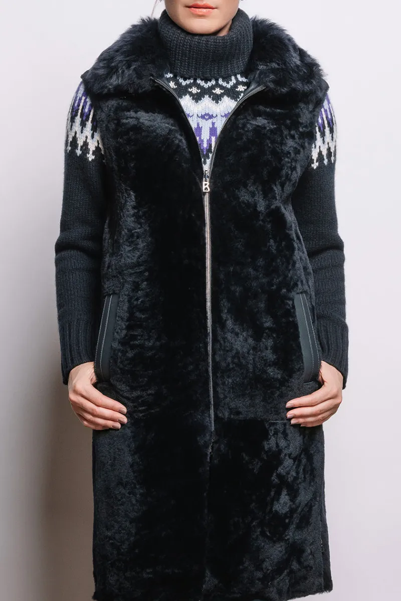 Sale Pepita Reversible Leather & Shearling Vest Women Lamb
