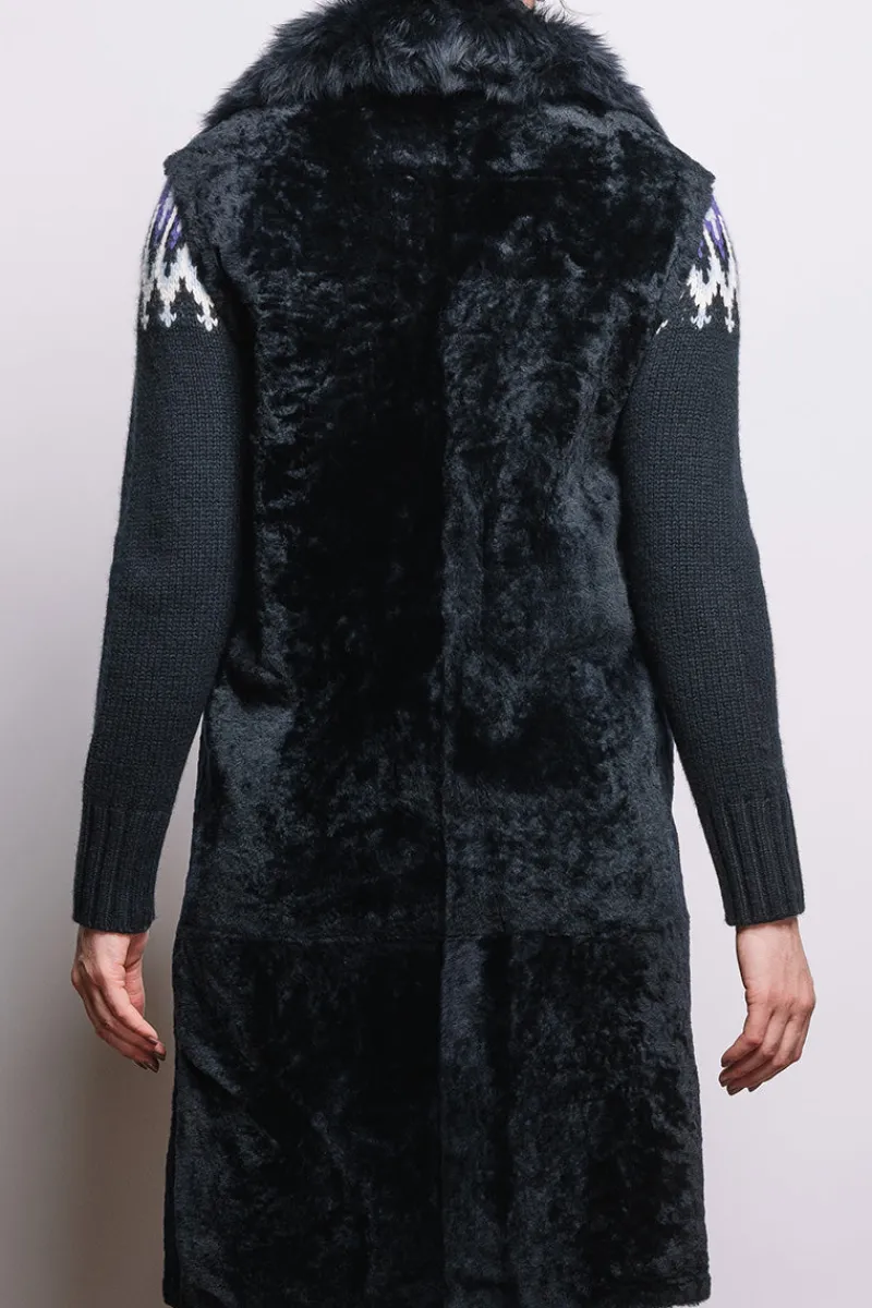 Sale Pepita Reversible Leather & Shearling Vest Women Lamb