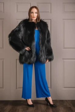 Discount Perforated Fox Fur Jacket Women Fox|Fur Jackets