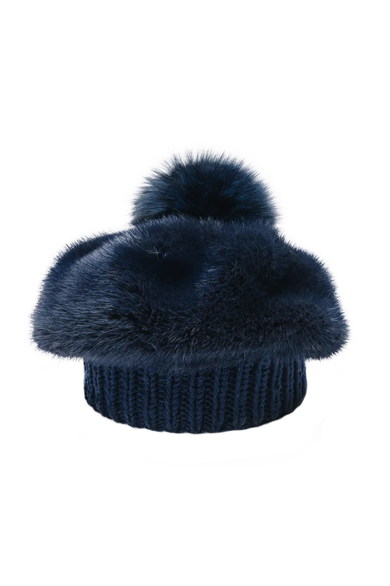 Sale Perforated Mink Beanie Hat-Mink Fur Pom Pom Women Hats|Mink