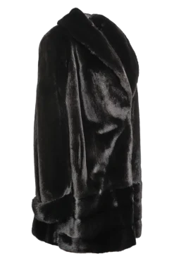 Outlet Plus Size Fashionable Mid Length Mink Fur Coat - Shawl Collar - Horizontal Hem Women Mink|Fur Coats