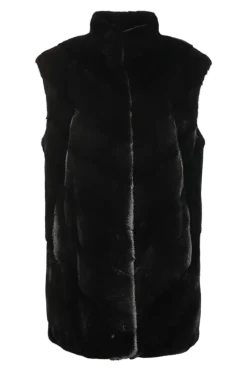 Clearance Plus Size V-Cut Hem Mink Fur Vest Women Mink|Plus Size Furs