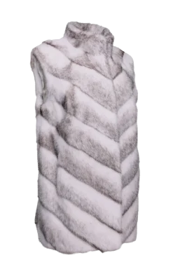 Clearance Plus Size V-Cut Hem Mink Fur Vest Women Mink|Plus Size Furs