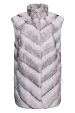 Clearance Plus Size V-Cut Hem Mink Fur Vest Women Mink|Plus Size Furs