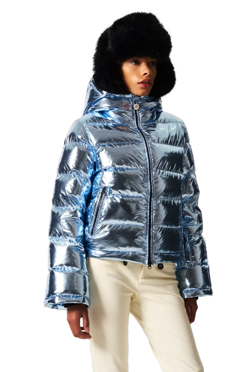 New Polar Flare Metallic Down Ski Jacket Women Ski Jackets