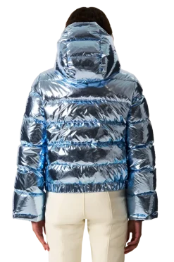 New Polar Flare Metallic Down Ski Jacket Women Ski Jackets