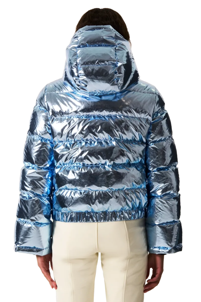 New Polar Flare Metallic Down Ski Jacket Women Ski Jackets