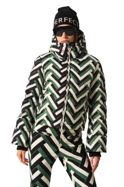 Outlet Polar Flare Print Down Ski Jacket Women Ski Jackets