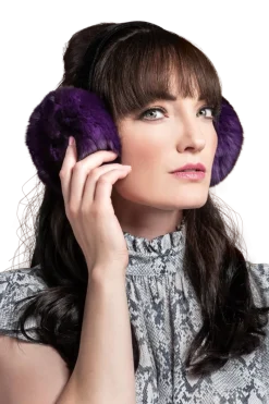 Chinchilla Fur Earmuffs Women Headbands & Earmuffs