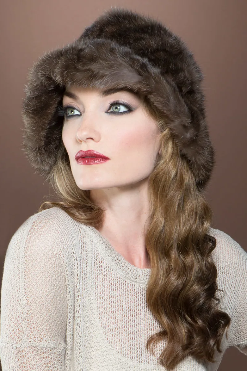 New Real Floppy Fur Hat Women Hats|Mink