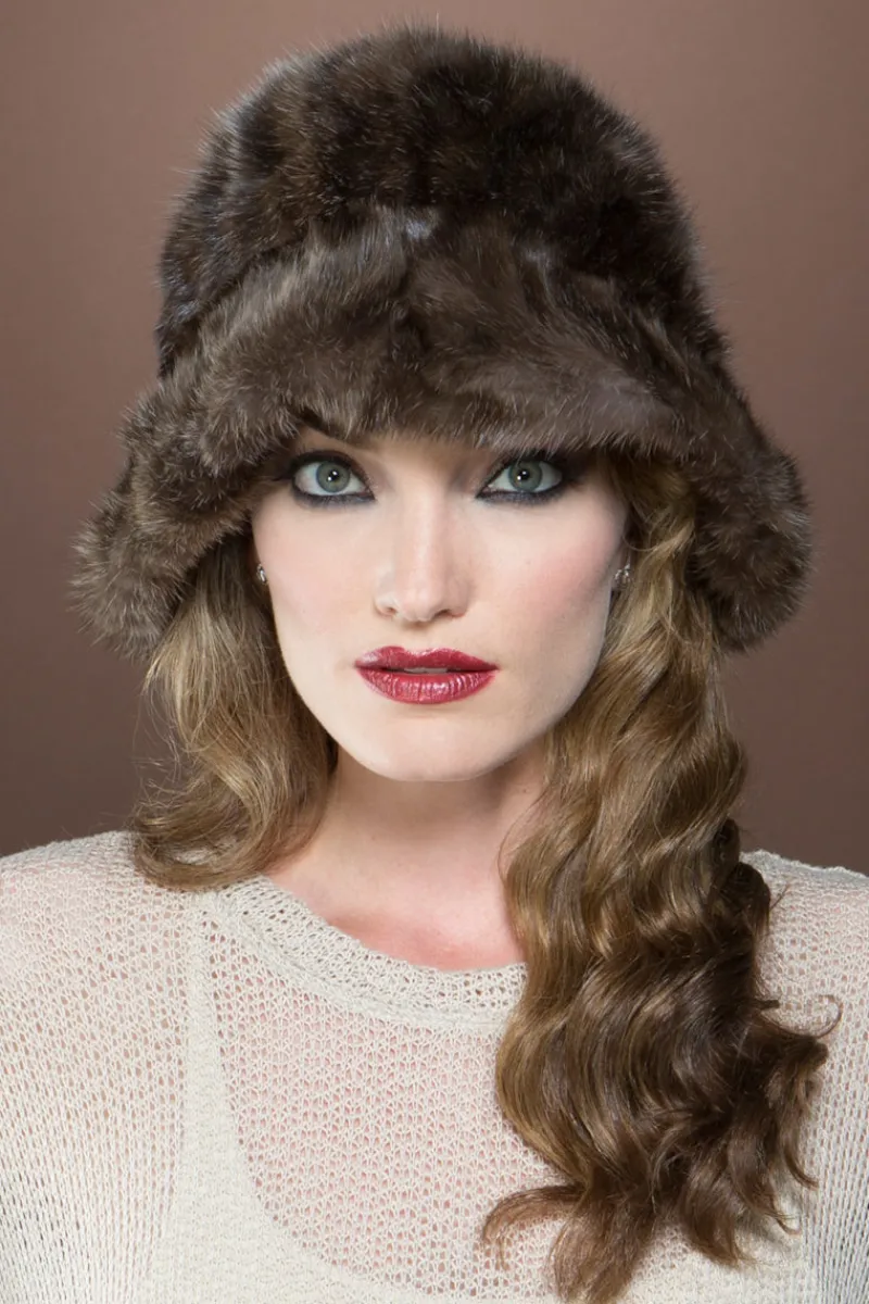 New Real Floppy Fur Hat Women Hats|Mink
