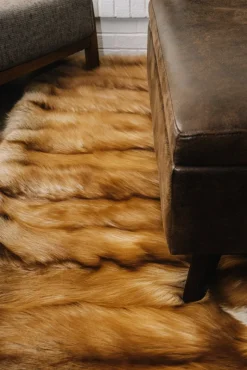 Red Fox Fur Throw Women Home Decor|Home Decor