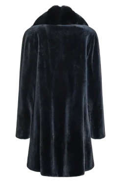 Discount Reversible Fitted Sheared Mid Length Mink Fur Coat - Chinchilla Shawl Collar Women Mink|Fur Coats