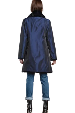 Discount Reversible Fitted Sheared Mid Length Mink Fur Coat - Chinchilla Shawl Collar Women Mink|Fur Coats