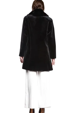 Discount Reversible Fitted Sheared Mid Length Mink Fur Coat - Chinchilla Shawl Collar Women Mink|Fur Coats