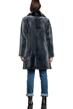 Discount Reversible Fitted Sheared Mid Length Mink Fur Coat - Chinchilla Shawl Collar Women Mink|Fur Coats