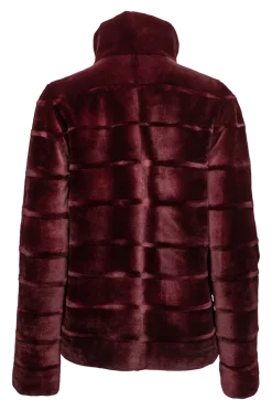 Reversible Horizontal Striped Sheared Mink Fur Jacket Women Fur Jackets