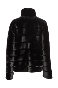 Reversible Horizontal Striped Sheared Mink Fur Jacket Women Fur Jackets