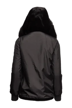 Best Reversible Plaid & Sheared Mink Fur Jacket - Fox Trimmed Hood Women Mink|Fur Jackets