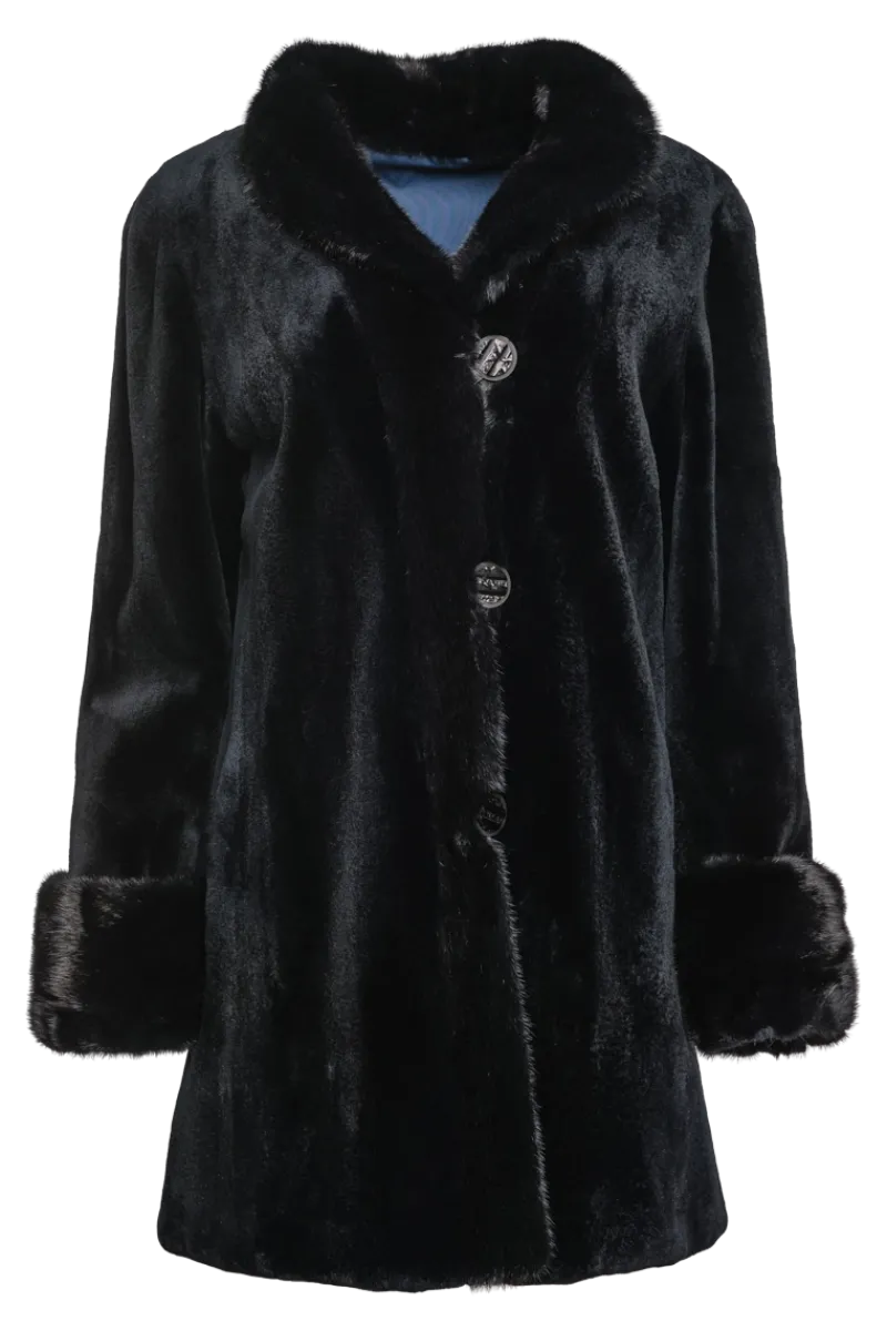 Clearance Reversible Sheared & Long Haired Mink Fur Jacket Women Mink|Fur Jackets