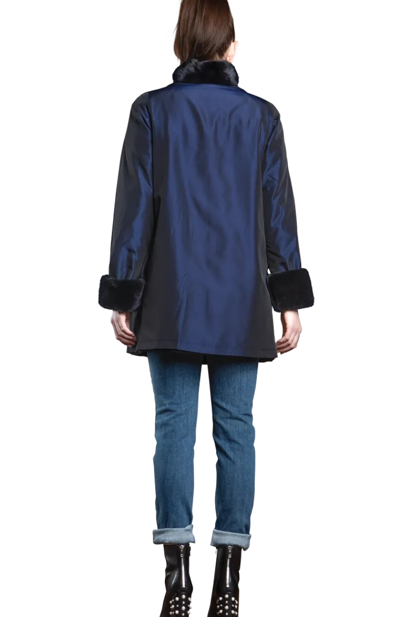 Clearance Reversible Sheared & Long Haired Mink Fur Jacket Women Mink|Fur Jackets