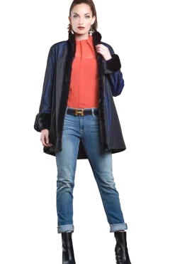 Clearance Reversible Sheared & Long Haired Mink Fur Jacket Women Mink|Fur Jackets