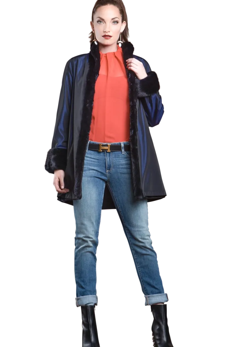 Clearance Reversible Sheared & Long Haired Mink Fur Jacket Women Mink|Fur Jackets