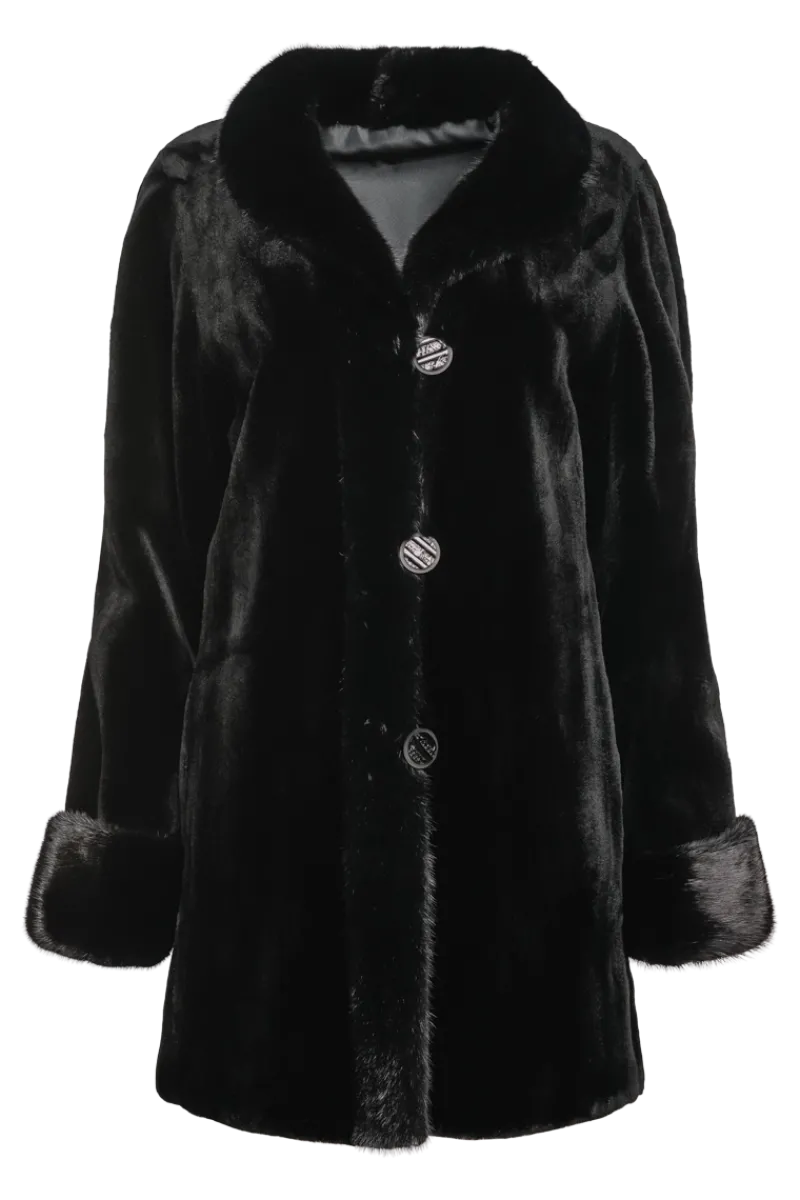 Clearance Reversible Sheared & Long Haired Mink Fur Jacket Women Mink|Fur Jackets