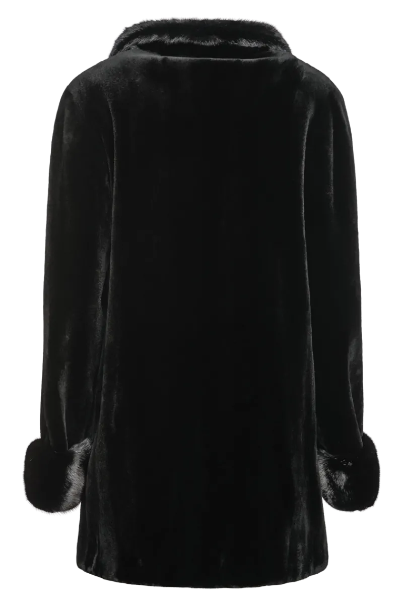 Clearance Reversible Sheared & Long Haired Mink Fur Jacket Women Mink|Fur Jackets