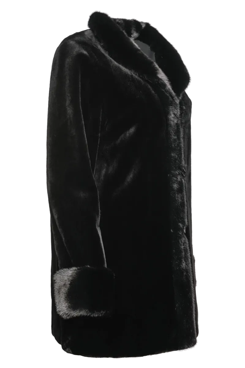 Clearance Reversible Sheared & Long Haired Mink Fur Jacket Women Mink|Fur Jackets