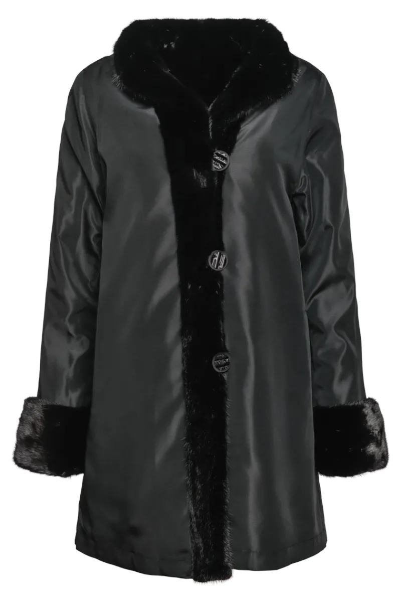 Clearance Reversible Sheared & Long Haired Mink Fur Jacket Women Mink|Fur Jackets