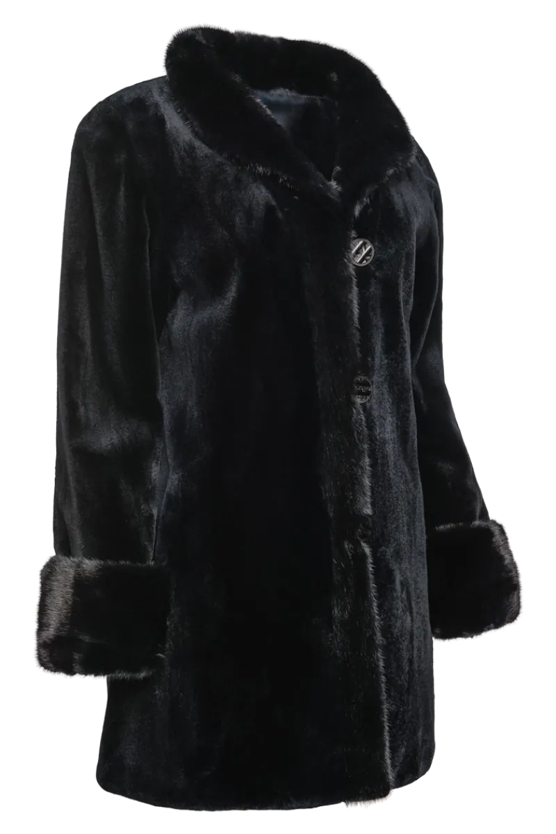 Clearance Reversible Sheared & Long Haired Mink Fur Jacket Women Mink|Fur Jackets