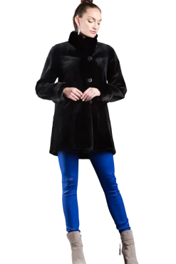Clearance Reversible Sheared & Long Haired Mink Fur Jacket Women Mink|Fur Jackets
